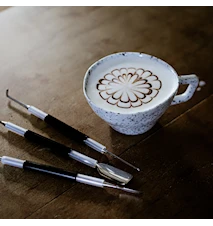 Latte art Set 3 delar Rostfritt stål/Svart