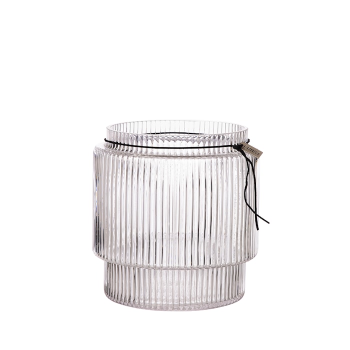 Glasvas räfflad 20 cm