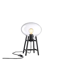 U4 Hiti Bordlampe 40 cm Svart/Klart glass/Svart ledning