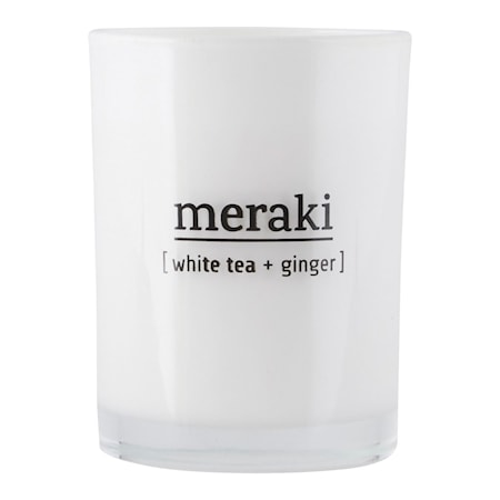 Meraki Doftljus White tea & ginger 10 cm