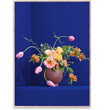 Blomst 01 / Blå Plakat 30x40 cm