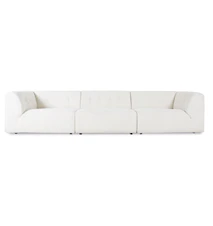 Vint couch: Element mitt 1,5-sits Boucle Gräddvit