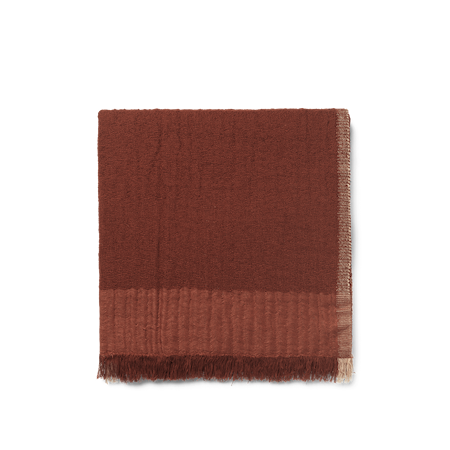 Weaver Filt 120x170 cm Bomull Rödbrun