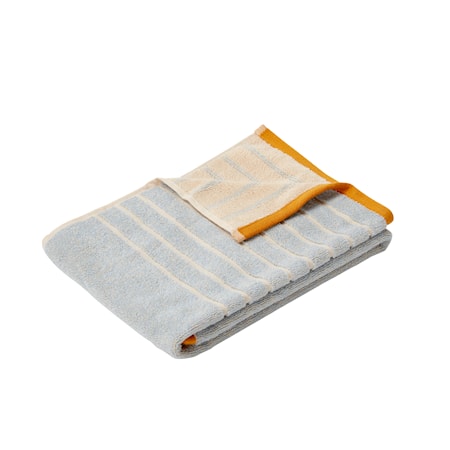 Håndklæde, bomuld, OEKO-TEX, sand/blå/orange