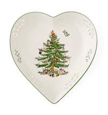 Christmas Tree Skål Hjerteformet Pierced 18 cm
