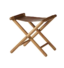 Faro Krakk Sammenleggbar Teak/Skinn Sienna Brown