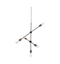 Taklampa Molecular 5 68cm Mässing/svart