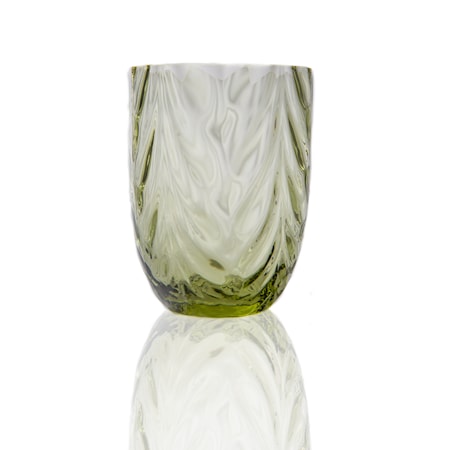 Anna Von Lipa Wave Dricksglas Olivegreen