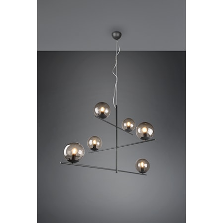 TRIO Lighting Pure Kattovalaisin 6L E14 Antrasiitti