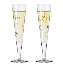 Goldnacht Champagneglas 2-pack Kristallglas
