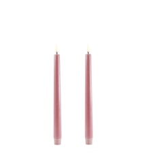 Taper LED-Kerze 2er-Pack 2,3 × 25 cm Rosa
