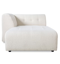 Vint couch: element venstre Divan Boucle, kremhvit