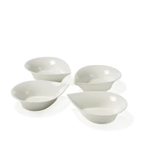 Drop Bowl White 20 cm 4 pieces