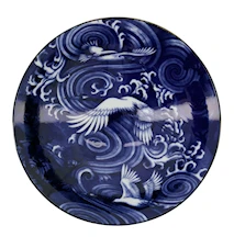 Japonism Crane Menbachi Skål 25,2x7,7 cm Blå