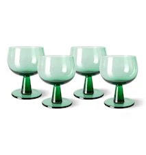 The emeralds vinglass sett med 4, Low Fern green