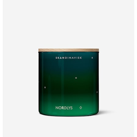 Skandinavisk NORDLYS Doftljus 400g Glas Grön