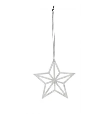 Julgransdekoration Star - Vit/Silver