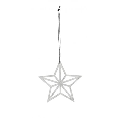 Nordal Julgransdekoration Star – Vit/Silver