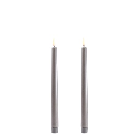 Taper Mini LED-Kynttilä 2-pakkaus 2,3 x 25 cm Harmaa