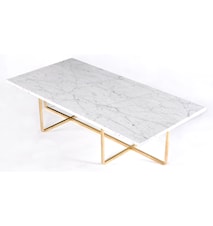 Ninety Table XL - Carrara marmor/messingstomme H30 cm