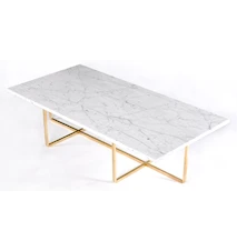 Ninety Table XL - Carrara marmor/mässingsstomme H30 cm