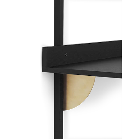 Sector Skrivbord Svart Mässing 87x45.1 cm