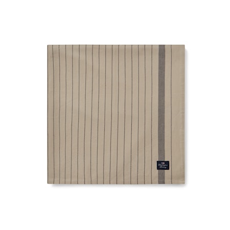 Striped Duk 150×250 cm Bomull Beige/Mörkgrå