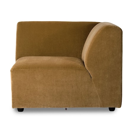 Jax couch: Element höger Slutdel Velvet Mustard