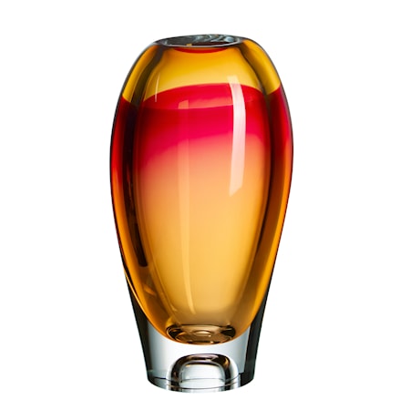 Kosta Boda Vision Lyserød/Amber Vase 26 cm