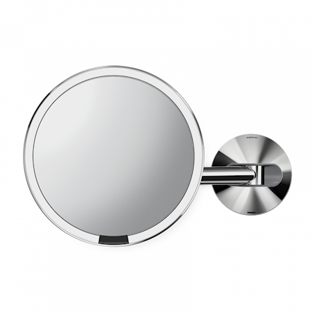 Väggmonterad Sensor Spegel Polerat Rostfritt Stål Uppladdningsbar 20 cm