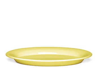 Ursula Oval tallrik 28x18,5 cm gul (13092)