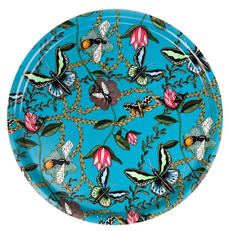 Nadja Wedin Design Bricka 46 cm Bugs & Butterflies Turkos