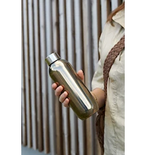 Keep Cool vacuum insulated bottle, 0,6 L - dark gold/steel