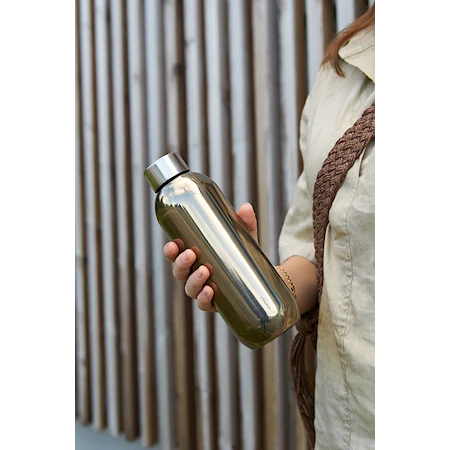 Keep Cool vacuum insulated bottle, 0,6 l. – dark gold/steel