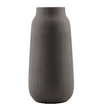 Vase Groove Ø 16x35 cm - Svart