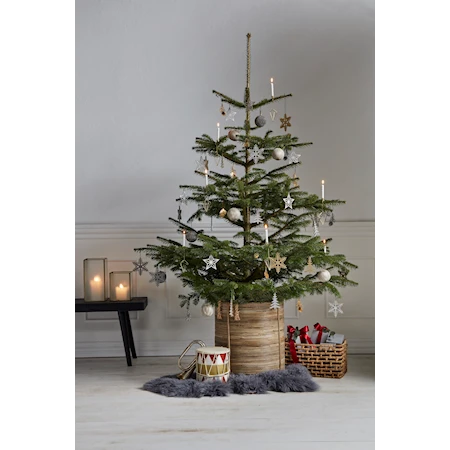 Décoration d'arbre de Noël Star - gris/argent