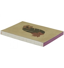 Flora Notebook Beige/Lilla Large