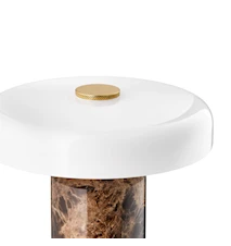 Trip Bordlampe Ø17x21 cm Mørk Emperador/Blank Opal