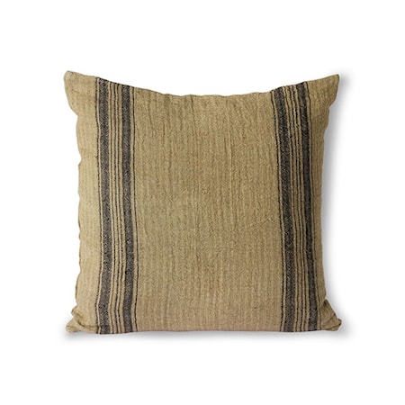 Linen Cushion Dark Beige 45×45 cm