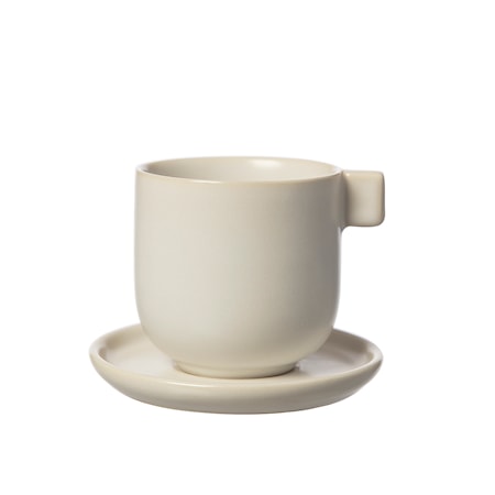 Kaffekop m/underkop Hvid Sand