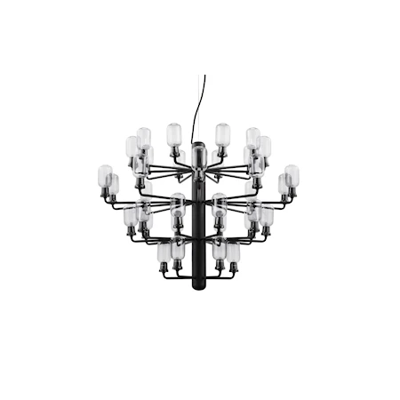 Amp Chandelier Taklampa Large EU Rök/Svart