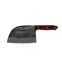 Mad bull Serbisk kockkniv 18 cm 5Cr15/Rött trähandtag