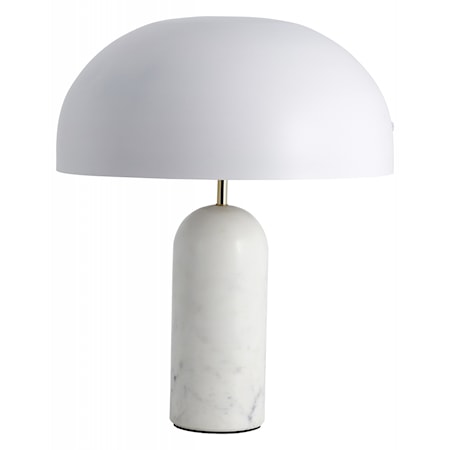 Atlas Bordslampa Vit Marmor