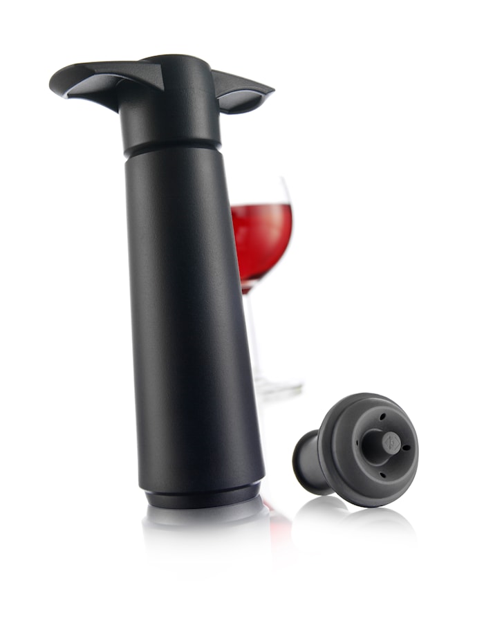 Tappo ermetico per vino e pompa per sottovuoto (1 pompa, 1 tappo)