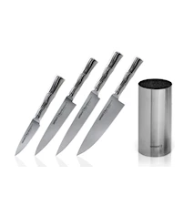 Set de quatre couteaux et bloc de rangement BAMBOO