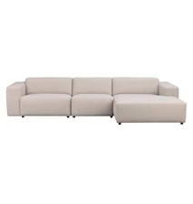 Willard Soffa 4-sits med Schäslong Höger Tyg Ljusbeige