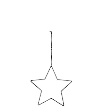 Stjärna 34x34 cm Svart