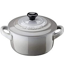 Mini Stengodsgryta Rund 10 cm Mist Gray