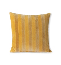Striped Velvet Cushion ochre/Gold 45x45 cm