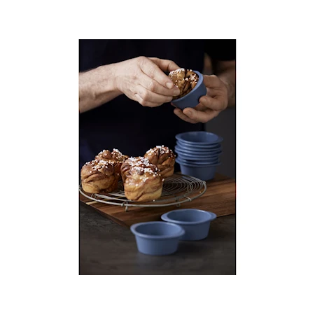 Pecan cupcake- /kanelbolleform 6 stk. silikon indigo